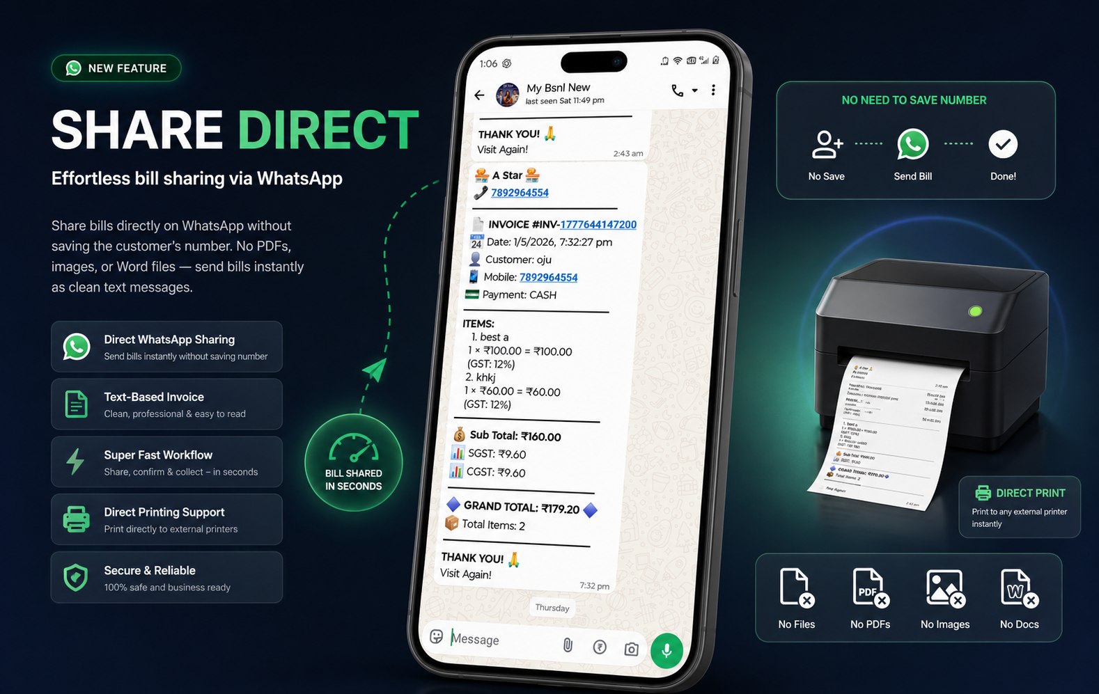 whatsapp share mock